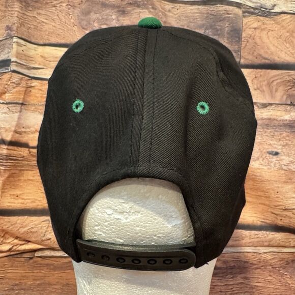 Vintage Interstate Batteries Cap Snapback Trucker Black Green Milano Hat Co - Picture 3 of 8